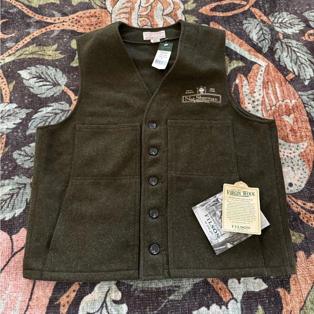 Vintage Filson mackinaw wool vest NWT